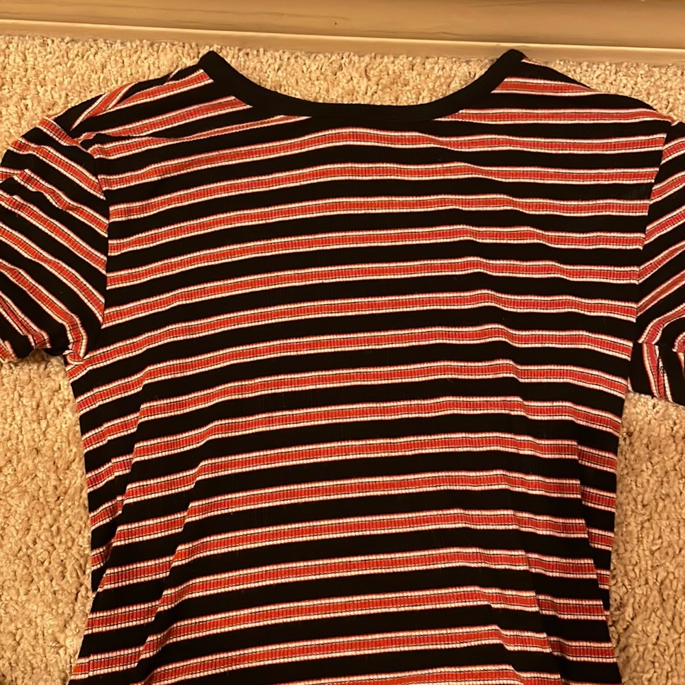 black and orange top